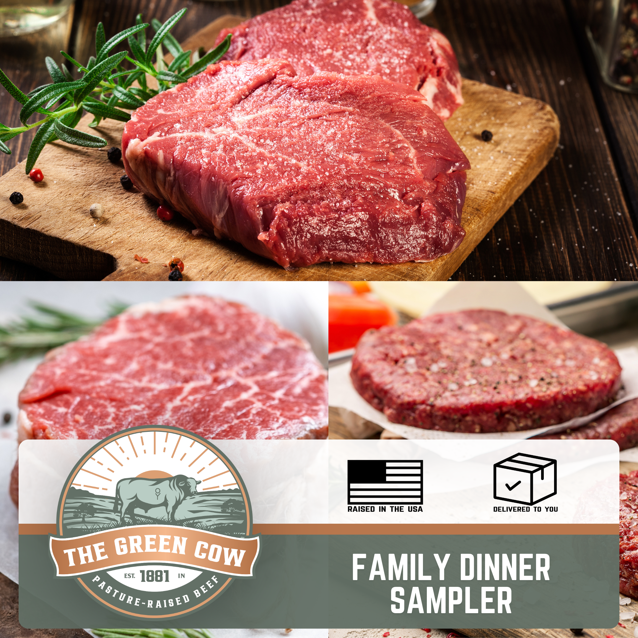 Family Dinner Sampler | The Green Cow Beef