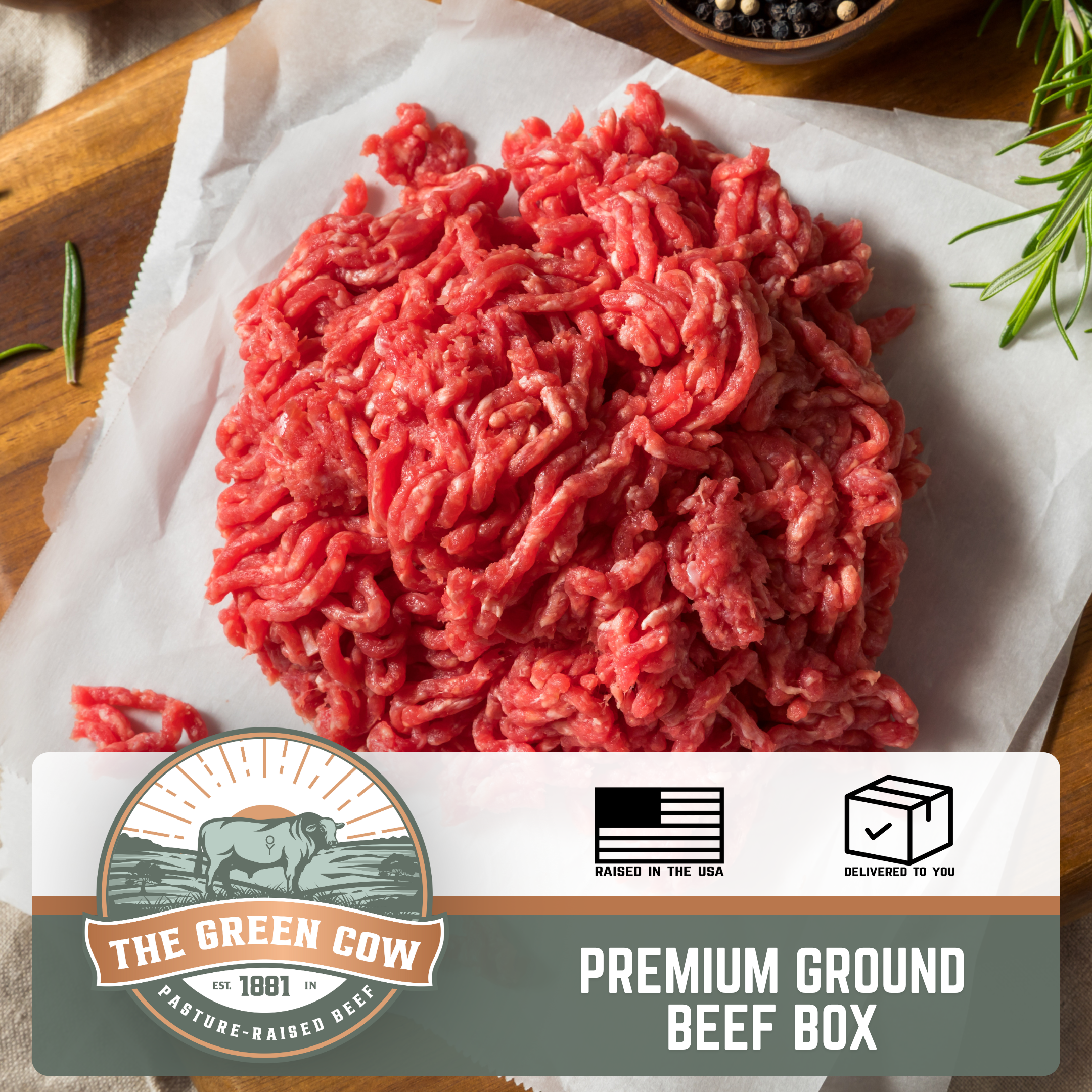 Bar R Ground Beef Premium Ground Beef Box | The Green Cow Beef | Dunning, NE